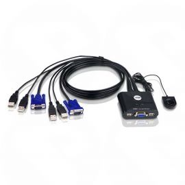 ATEN ( CS22U-A ) 2-Port USB Inline Cabled KVM Switch