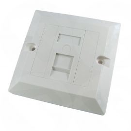 1-Gang Single RJ45 Socket Cat5e Faceplate White -  UT-899001