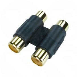 Two RCA Coupler - 2x RCA Female  to 2x RCA Female Gold Coupler - 3R2-F