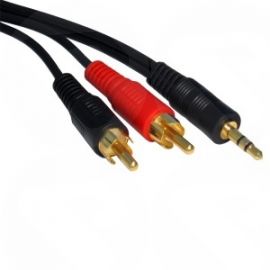 1.2M STEREO 3.5mm MALE Plug to 2 X RCA MALE Plug  Cable (2TR-301)