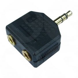 Audio Y splitter 1 x Male 3.5mm jack Stereo Male to 2 x 3.5mm Stereo Female Socket 3T2R