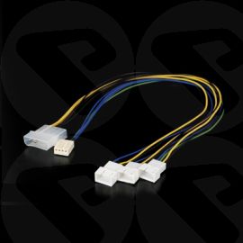 Akasa PWM Splitter - Smart Fan Cable, 4-pin, 3 x PWM Fans from 1 x Motherboard Header