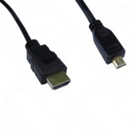 1.8m HDMI TO MICRO HDMI-D 1.4V Black+ Gold Connector CABLE CDLHD4-MICRO-018