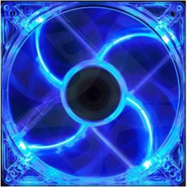 LMS Data 14cm Blue LED Case Fan 3Pin / 4pin Connector + Screws