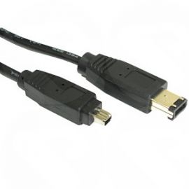 2M 6Pin Male to 4Pin Male Firewire 400 Black Cable CDL-140EE2M