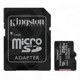 Kingston 256GB Canvas Select Plus Micro SDXC Card with SD Adapter, Class 10