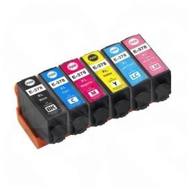 378XL Full Set (6 Cartridges) of ink Cartridges for Expression Photo XP-8500 , XP-8505, XP-15000 Printers