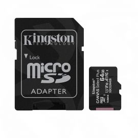 Kingston 64GB Canvas Select Micro SDXC Card with SD Adapter, Class 10 