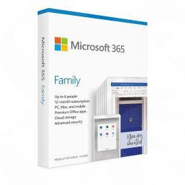 Microsoft Office 365 Family, 6 Users (PCs/Macs, Tablets & Phones), 1 Year Subscription