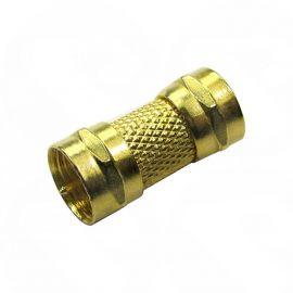 F Connector (male) to F Connector (male) Metal Gold Adapter : 3-FM-FM