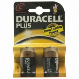 Duracell Plus Alkaline C LR14/MN1400 1.5V Batteries (Pack of 2)