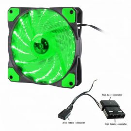 JEDEL 120mm GREEN LED Fans 3/4 Pin Connector