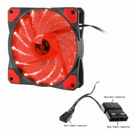 JEDEL 120mm RED LED Fans 3/4 Pin Connector