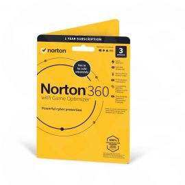 Norton 360 with Game Optimizer 2022, Antivirus software for 3 Devices, 1-year subscription