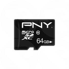 PNY 64GB Performance Plus Micro SDXC Card with SD Adapter, UHS-I Class 10