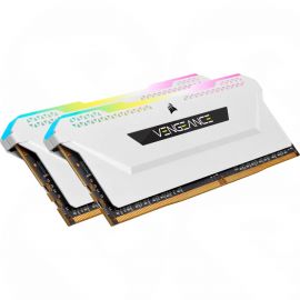 Corsair Vengeance RGB Pro SL 16GB Memory Kit (2 x 8GB), DDR4, 3200MHz (PC4-25600), CL16, XMP 2.0, White