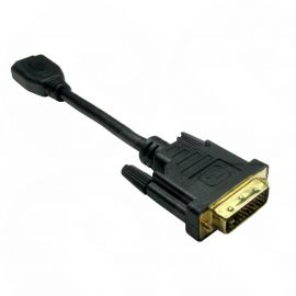 DVI-D (M) to HDMI (F) Black Leaded Adapter 15cm