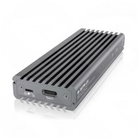 Icy Box (IB-1817M-C31) External M.2 NVMe SSD Enclosure, USB 3.1 Gen2 Type-C (USB-A cable included), Aluminium, Thermal Pad