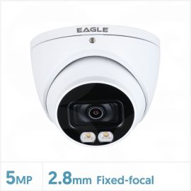 Eagle 5MP Full Colour Turret CCTV Camera with Mic 2.8mm White