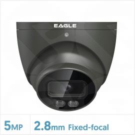 Eagle 5MP Full Colour Turret CCTV Camera with Mic 2.8mm Grey