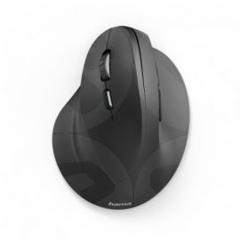 Hama Vertical Ergonomic EMW-500L Wireless Optical Mouse, 6 Buttons, Browser Buttons, 1000-1800 DPI, Black (Left Handed version)