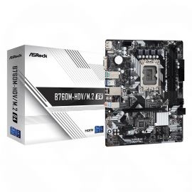 Asrock B760M-HDV/M.2 D4, Intel B760, 1700, Micro ATX, 2 DDR4, VGA, HDMI, DP, GB LAN, PCIe4, 2x M.2