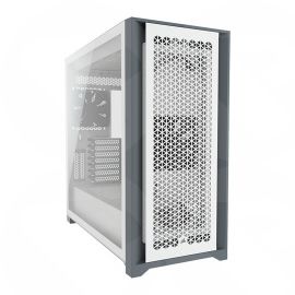 Corsair 5000D AIRFLOW Gaming Case w/ Glass Window, E-ATX, 2x AF120 Fans, High-Airflow Front, USB-C, White