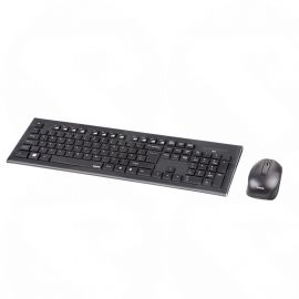 Hama Cortino Wireless Keyboard and Mouse Desktop Kit, Soft Touch Keys, 12 Media Keys, Up to 1600 DPI Mouse