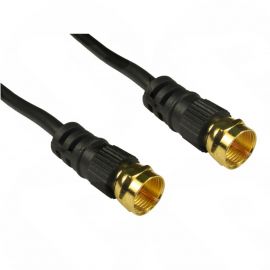 10m F-Type Connection Male to Male Black Coax Cable 2FK-10