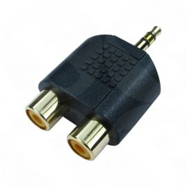 3.5mm stereo male to 2x RCA female adapter 3TR