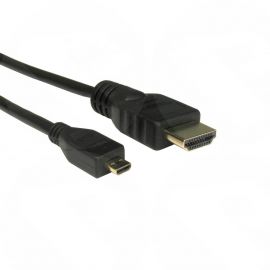 1.0m HDMI TO Micro HDMI-D Cable 1.4V Black + Gold Connector CDLHD4-MICRO-010