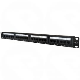 CAT5e Network RJ45 Patch Panel 24 Port 1U 19inch (Dual Use) 495x100x55mm SW-UTPCAT6EPP24