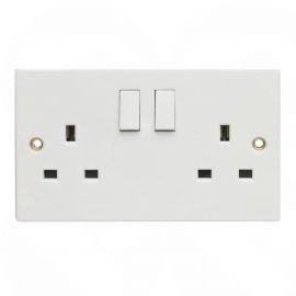 PowerPlus 1028 (N406) - 13A 2 way Electric Switch Wall Sockets