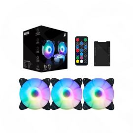 1st Player RGB Combo Pack 3 Fans with Controller and Remote Fan-910