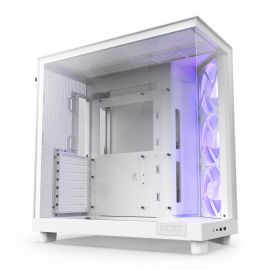 NZXT H6 Flow RGB Compact Dual Chamber Mid-Tower Airflow Case - White