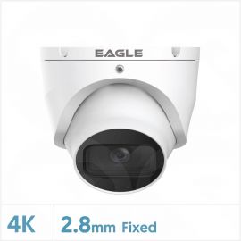 Eagle 4K / 8MP HD Analogue Fixed 4 in 1 IR Turret Camera with built in mic (white)