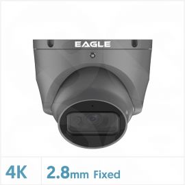 Eagle 4K / 8MP HD Analogue Fixed 4 in 1 IR Turret Camera with built in mic (Grey)