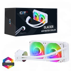 CIT Pro Glacier ARGB 240mm CPU AIO Watercooler White