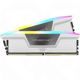 CORSAIR VENGEANCE RGB DDR5 RAM 32GB (2x16GB) 6400MHz CL36-48-48-104 1.35V Intel XMP Desktop Computer Memory - White (CMH32GX5M2B6400C36W)