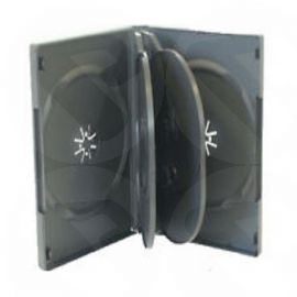 6 Way DVD Case, 22mm Black (100Pb) 3800Pp