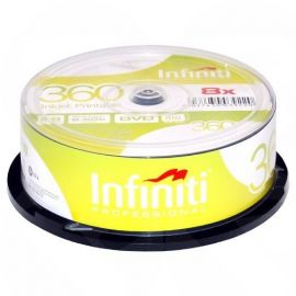 Infiniti 360 8X Dual Layer Dvd+R 8.5Gb Full Face Printable 25 Packs R58Xdvddl25P