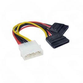 15cm Molex to 2xSATA Power Cable RB-415 