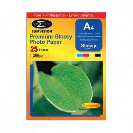 Sumvision Glossy Photo Paper A4 260gm 25 SHEETS