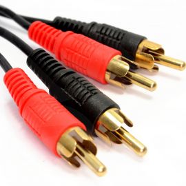 Audio Cable 2 x RCA to 2 x RCA Male 10M Gold Connectors