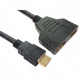 35cm HDMI Splitter 1 x HDMI Male to 2 x HDMI Female Cable CDLHD-000A