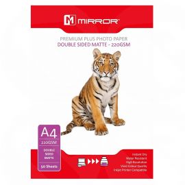 Mirror 220gsm Double Sided Matt Paper A4 (50 Sheets) 20Pb