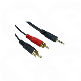 Stereo Cable 3.5mm Male Plug to 2 x RCA Male 10M Gold connectors