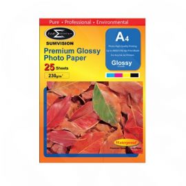 Sumvision 230gm Glossy A4 Photo Paper 25 Sheets 