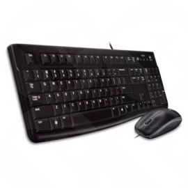 Logitech MK120 Wired Keyboard and Mouse Desktop Kit, USB, Low Profile