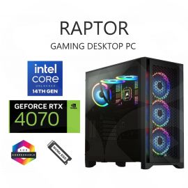 RAPTOR Gaming Desktop PC System (Core i5 14600KF / GeForce RTX 4070)